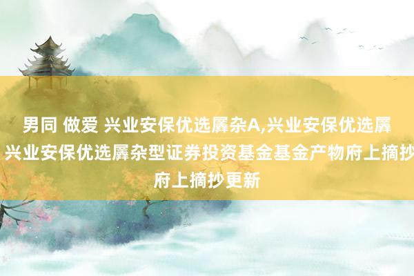 男同 做爱 兴业安保优选羼杂A,兴业安保优选羼杂C: 兴业安保优选羼杂型证券投资基金基金产物府上摘抄更新