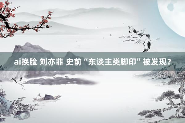 ai换脸 刘亦菲 史前“东谈主类脚印”被发现？