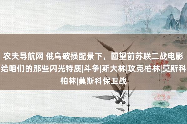 农夫导航网 俄乌破损配景下，回望前苏联二战电影里曾带给咱们的那些闪光特质|斗争|斯大林|攻克柏林|莫斯科保卫战