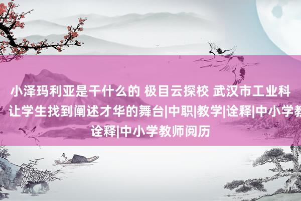 小泽玛利亚是干什么的 极目云探校 武汉市工业科技学校：让学生找到阐述才华的舞台|中职|教学|诠释|中小学教师阅历