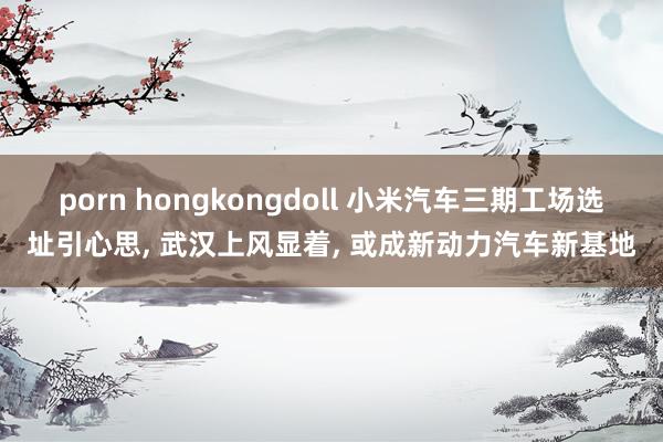 porn hongkongdoll 小米汽车三期工场选址引心思， 武汉上风显着， 或成新动力汽车新基地